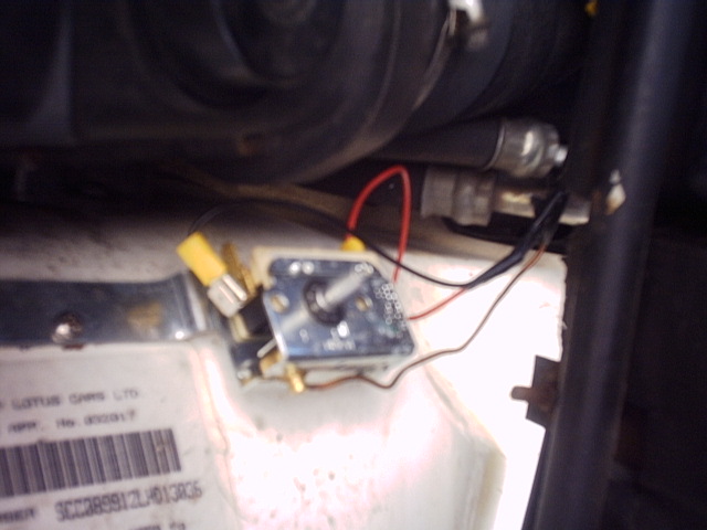 The controller mounted on the inner
wheelarch